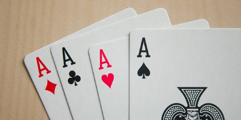 A set of aces cards