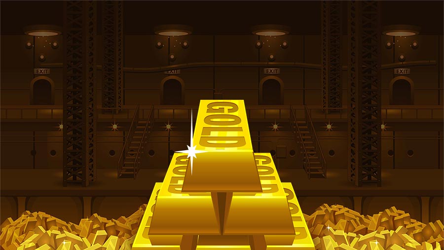 Gold Factory Jackpots Maple Moolah Background