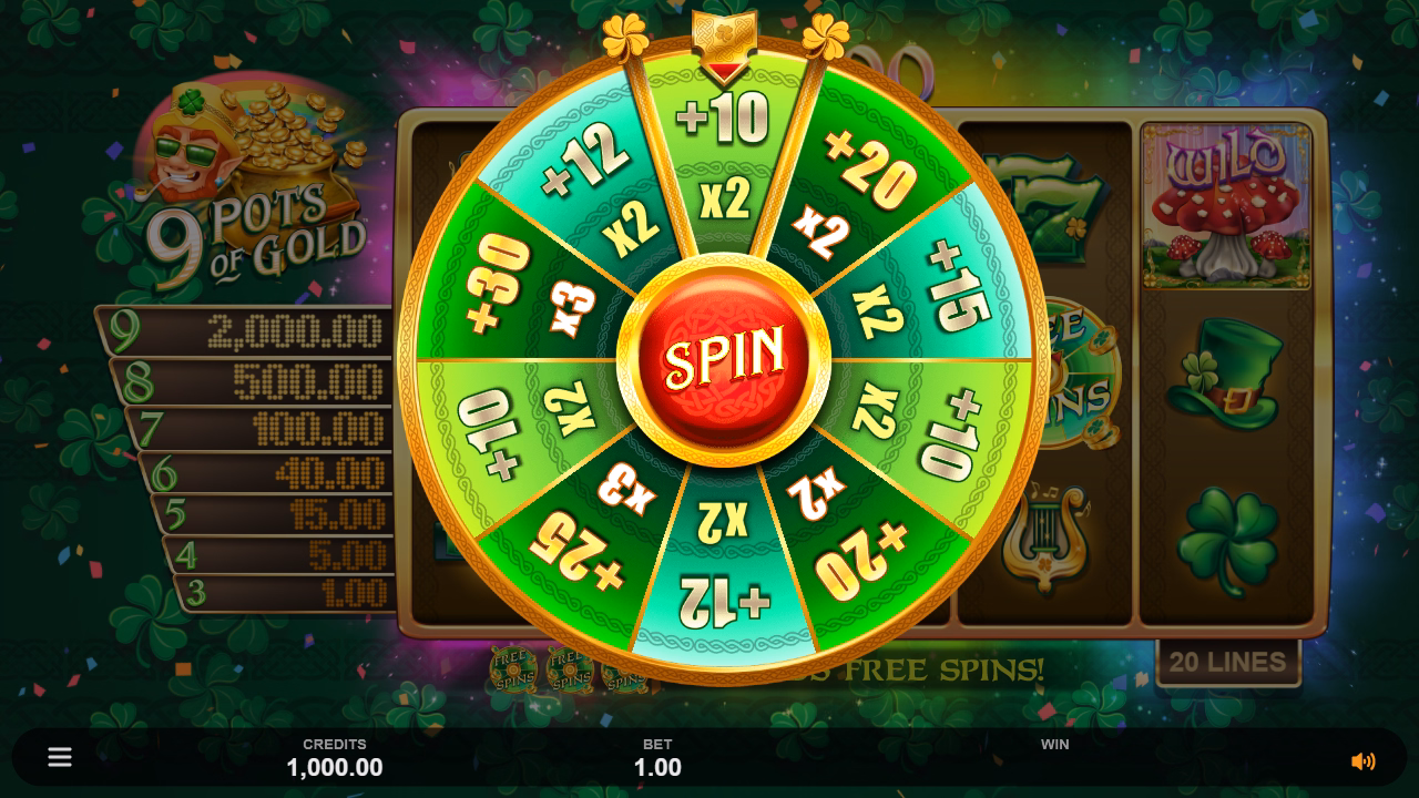 Image of 9 Pots of Gold slot game feature