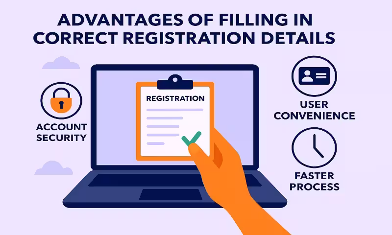 Advantages of filling in correct registration details