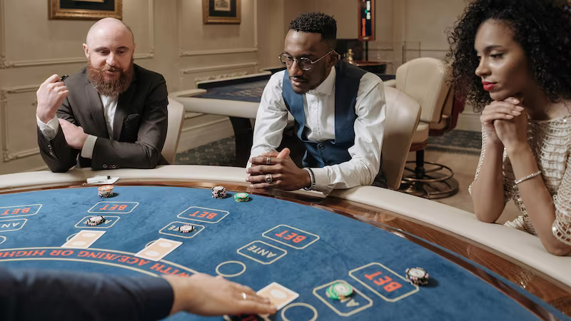 Players at casino table