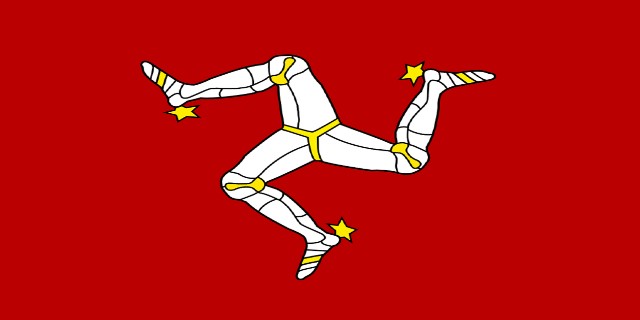 The flag of the isle of man.
