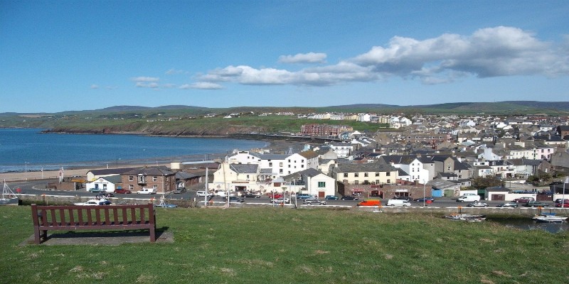 A view of a town in the Isle of Man