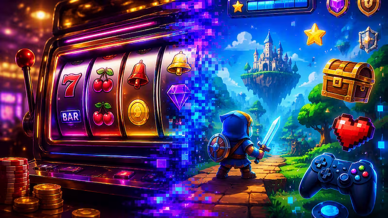 Slot game and video game
