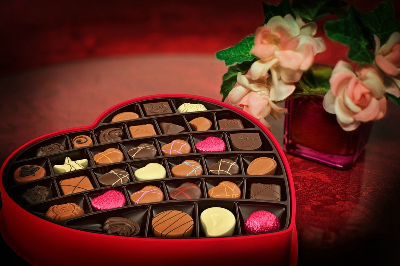 Saint-Valentin chocolats coffret cadeau