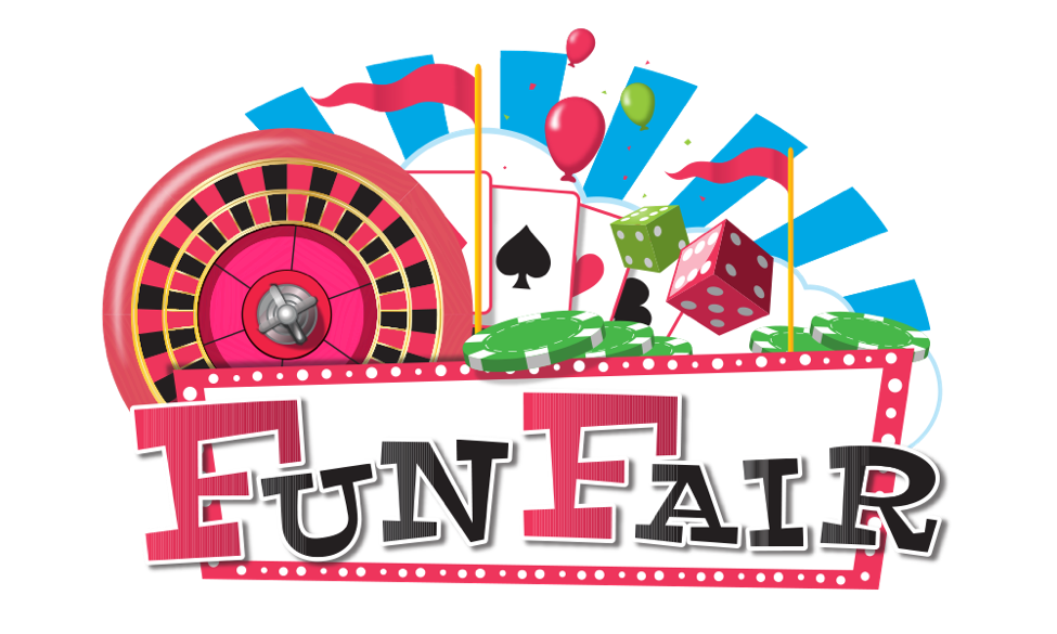 Logo FunFair com elementos de cassino.