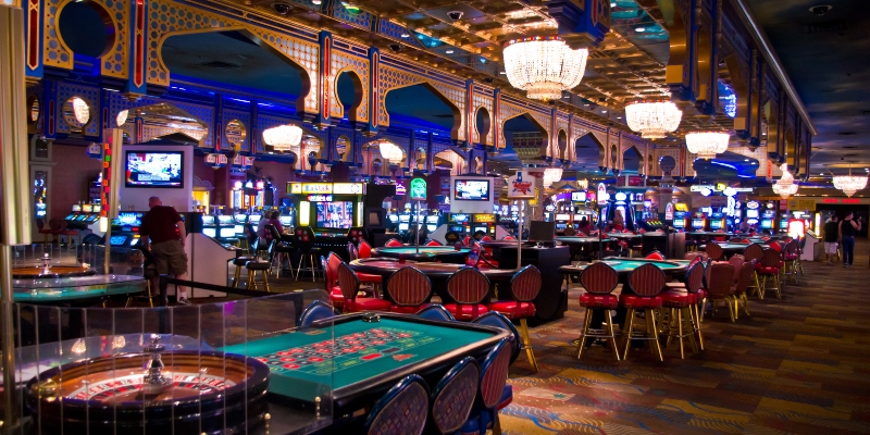 Roulette tables at casino in Las Vegas