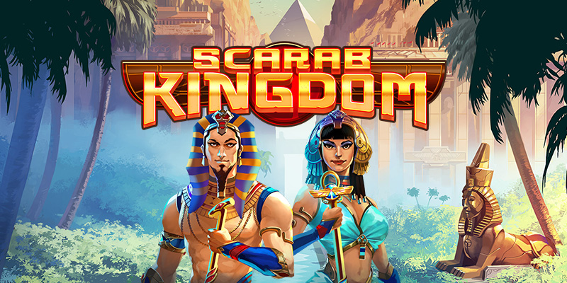 Deux souverains de l'Égypte ancienne occupent le devant de la scène dans la machine à sous en ligne Scarab Kingdom.