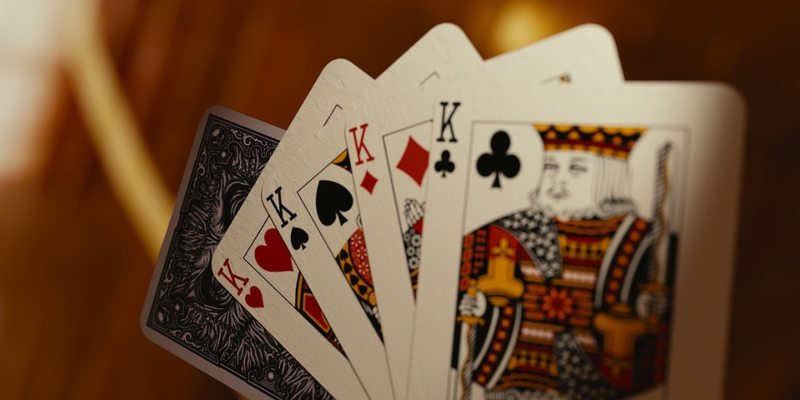 Four fanned-out cards all showing Kings; Spin Casino Blog