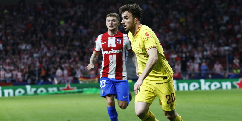 Liverpool's Diogo Jota in action against Atletico Madrid