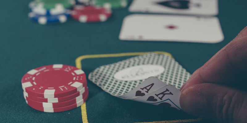 poker chips and cards