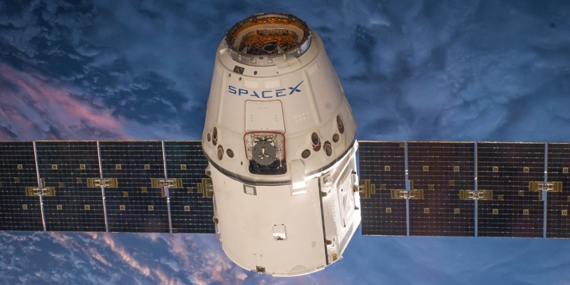 SpaceX Dragon spacecraft in orbit