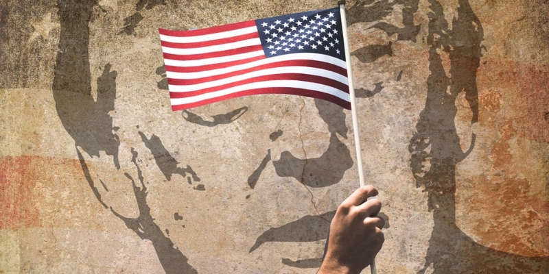 Козырь с флагом США