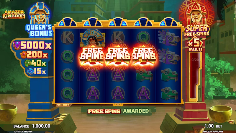 Amazon Kingdom Free Spins Triggered Amazon Kingdom Free Spins Triggered