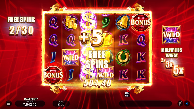 Gold Blitz Free Spins Retriggered Gold Blitz Free Spins Retriggered
