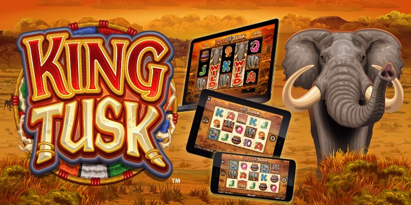 King Tusk Pokie Banner
