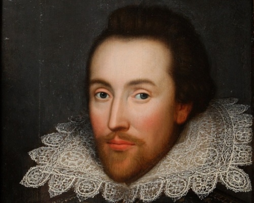 A painting of William Shakespeare