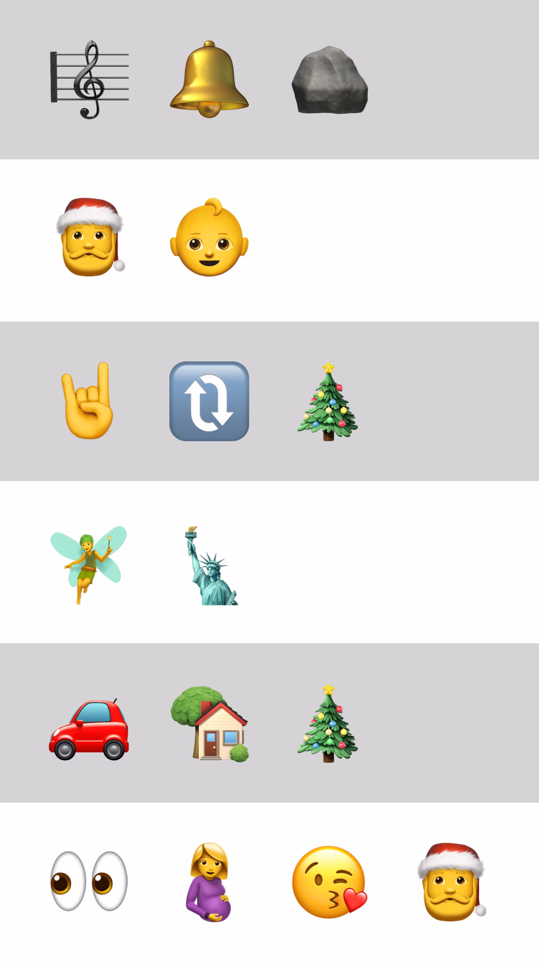 Rebus puzzle with icons representing popular Christmas songs