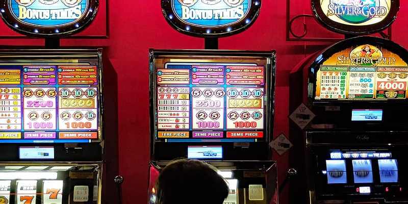 Slot machines in a casino 