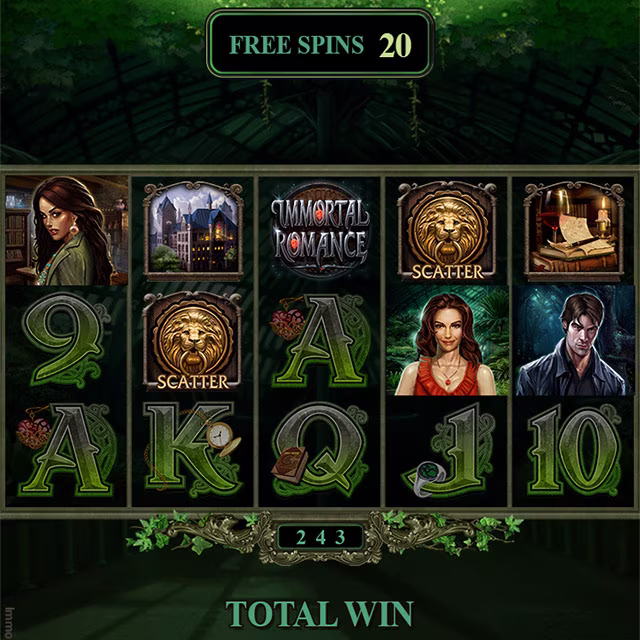 Immortal Romance Scatter symbols