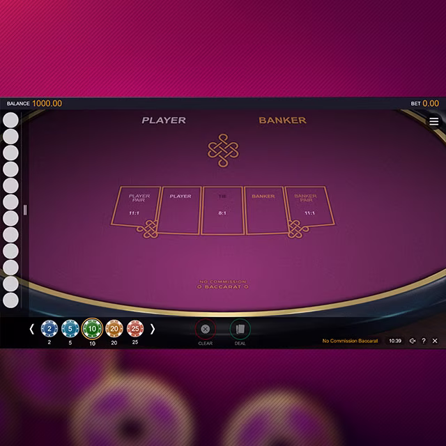 No Commission Baccarat Table