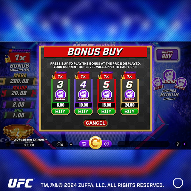 UFC® Gold Blitz EXTREME™ Jackpot