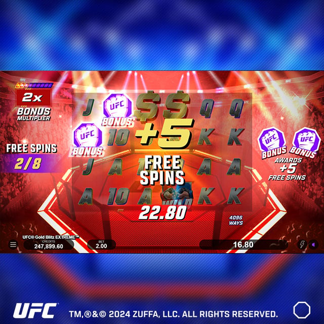 UFC® Gold Blitz EXTREME Rising Rewards™ Bonus Multiplier