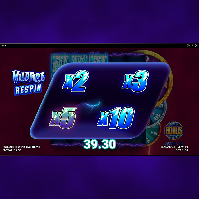 Wildfire Wins Extreme Free Spins feature