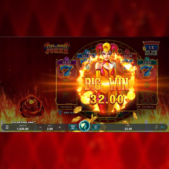 Fire and Roses Joker™ J-O-K-E-R Free Spins