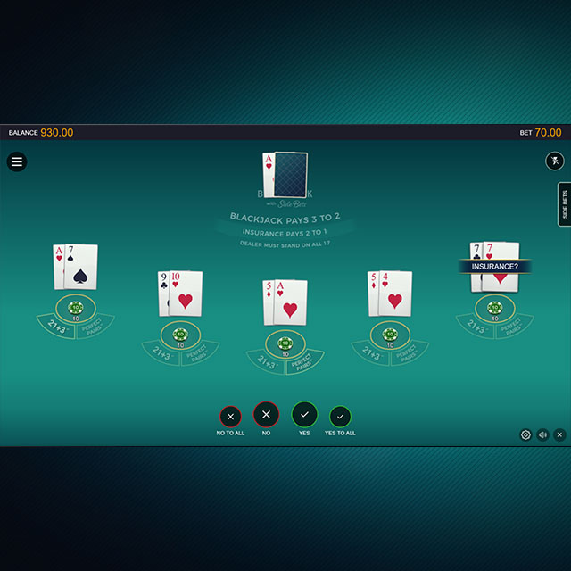 Premier Blackjack with Side Bets in play image 5