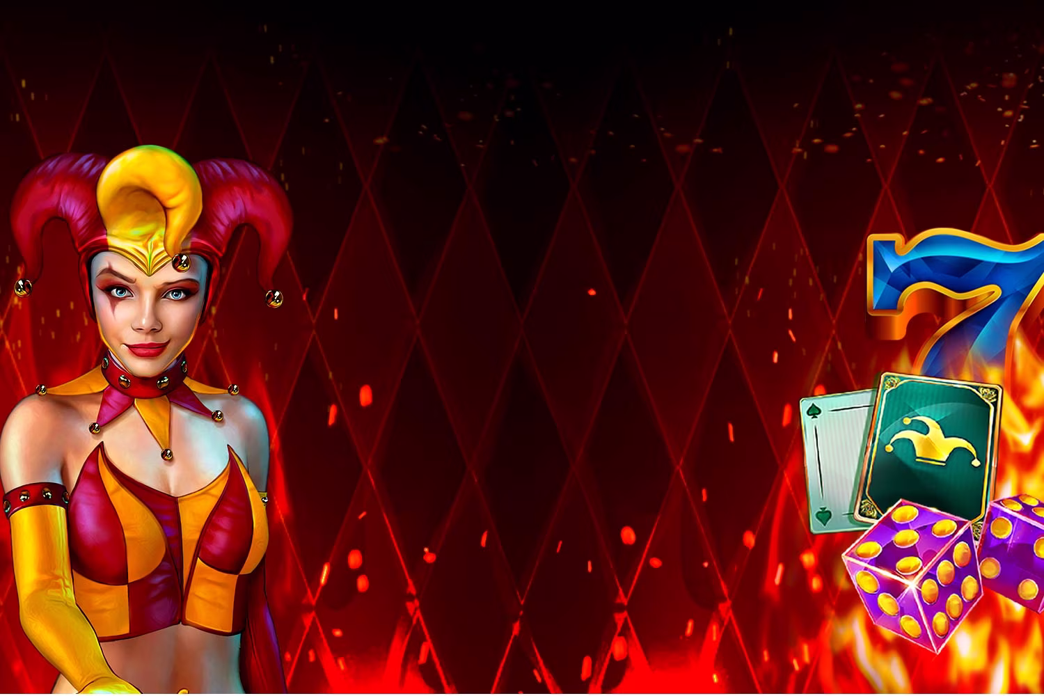 Spin Casino - Fire and Roses Joker™ Background hero image