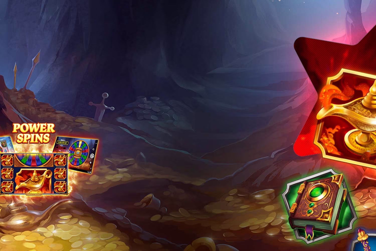 Spin Casino - Wheel of Wishes Progressive Jackpots Pokies Background hero image