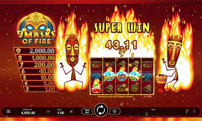 In-game screenshot of super win