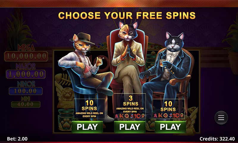 Choose your free spins.
