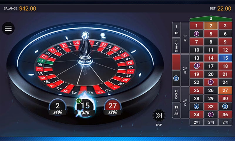 Roulette Wheel Action