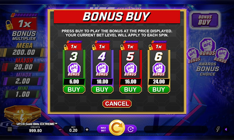  UFC® Gold Blitz Extreme™ Slot Game