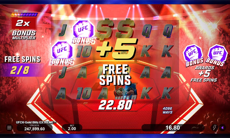 UFC® Gold Blitz Extreme™ Free Spins