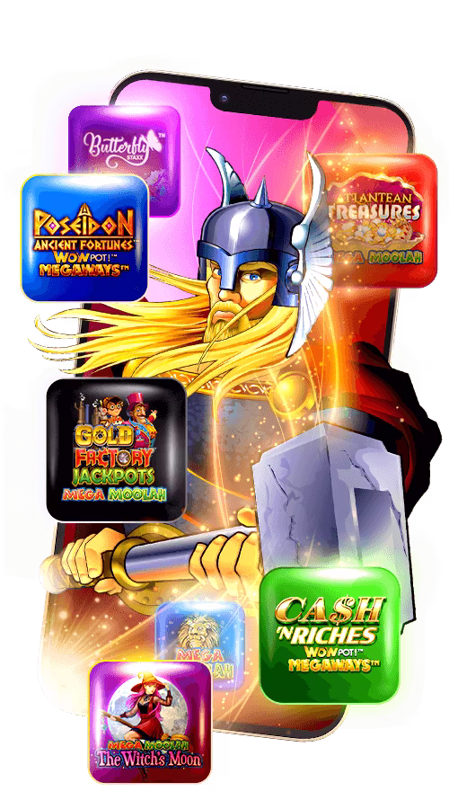 Progressive Jackpots slots game characters.