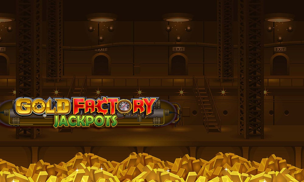 Gold Factory Jackpots Superhero Background Image