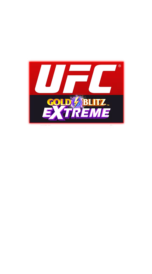UFC® Gold Blitz Extreme™ fighters with a Blue UFC ring background