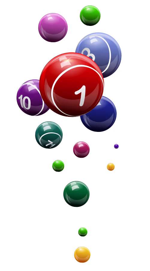 Video Bingo balls flying