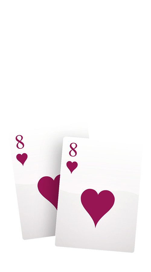 Classic Blackjack With Sweetheart 16™ 8 of hearts cards