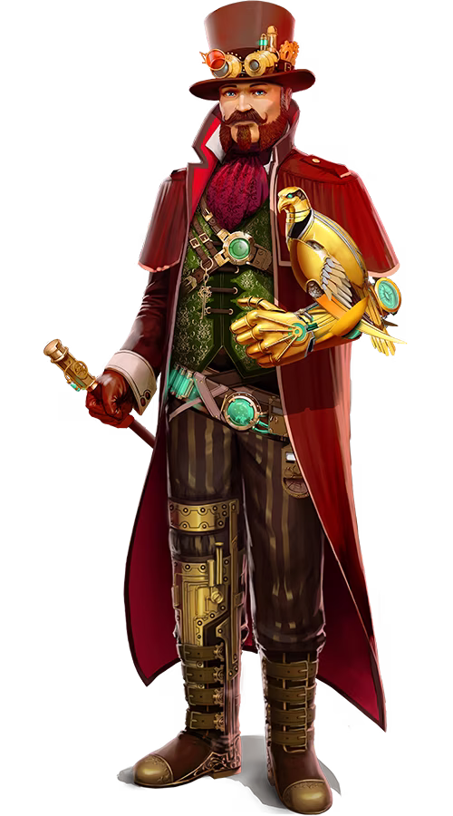 Fortunium slot game character.