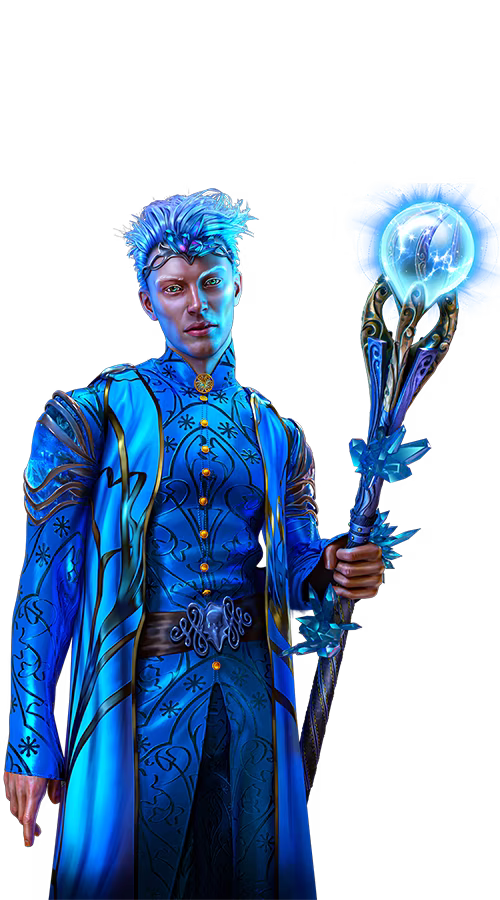 Kings of Crystals Pokie game character.