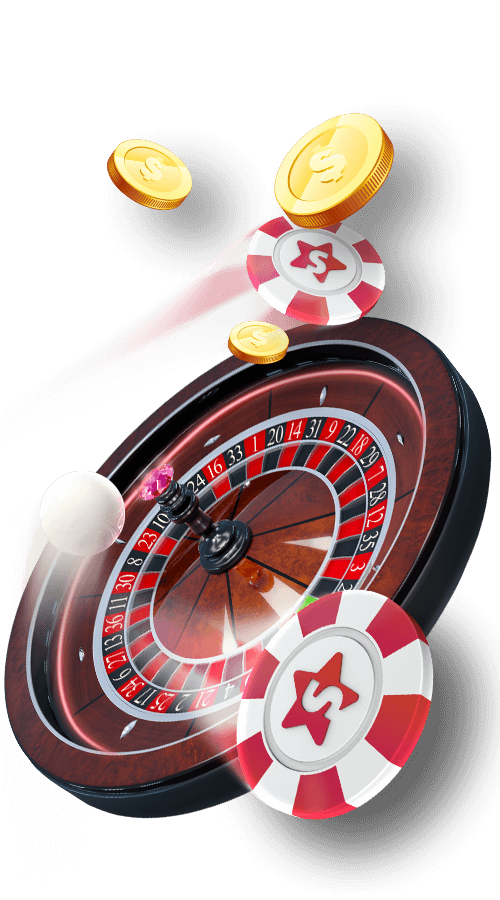 Roulette wheel with coins