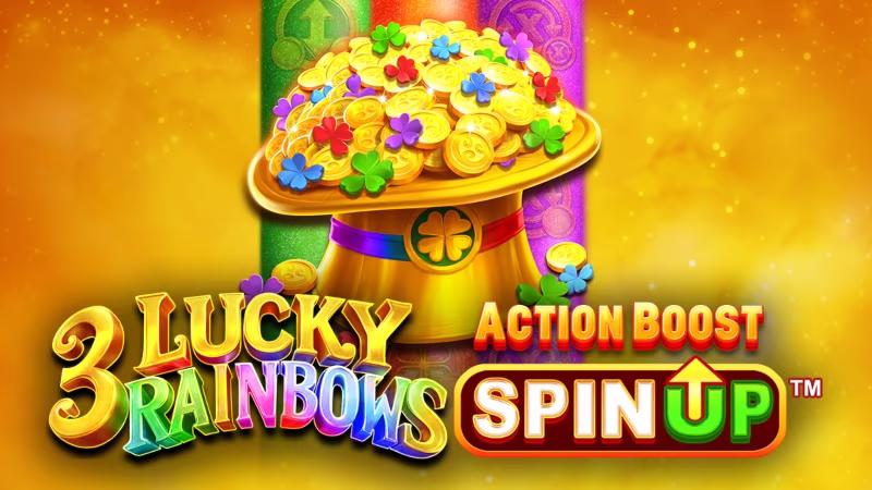 3 Lucky Rainbows Action Boost SpinUP™ online pokies logo