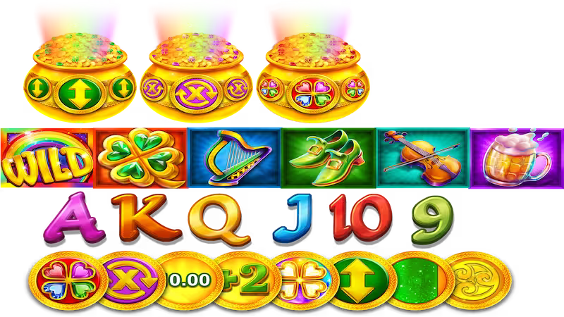 3 Lucky Rainbows Action Boost SpinUP™ online slot game image of symbols