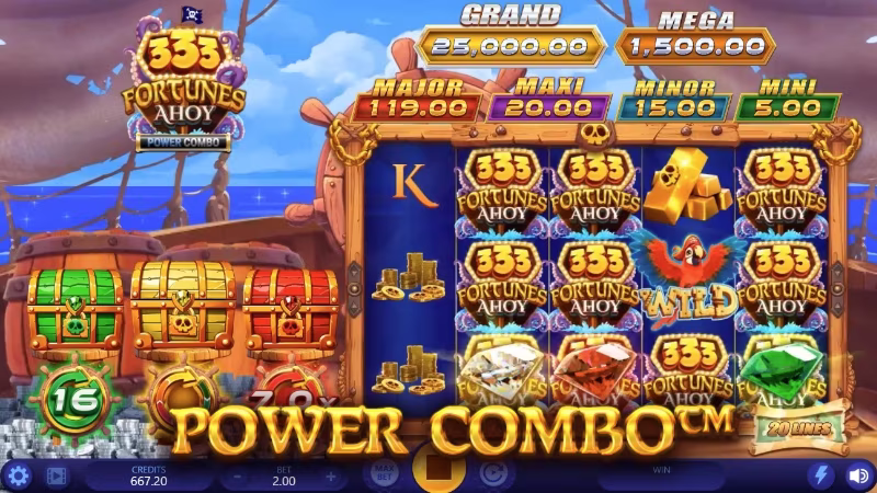 333 Fortunes Ahoy POWER COMBO™  online slots game symbols