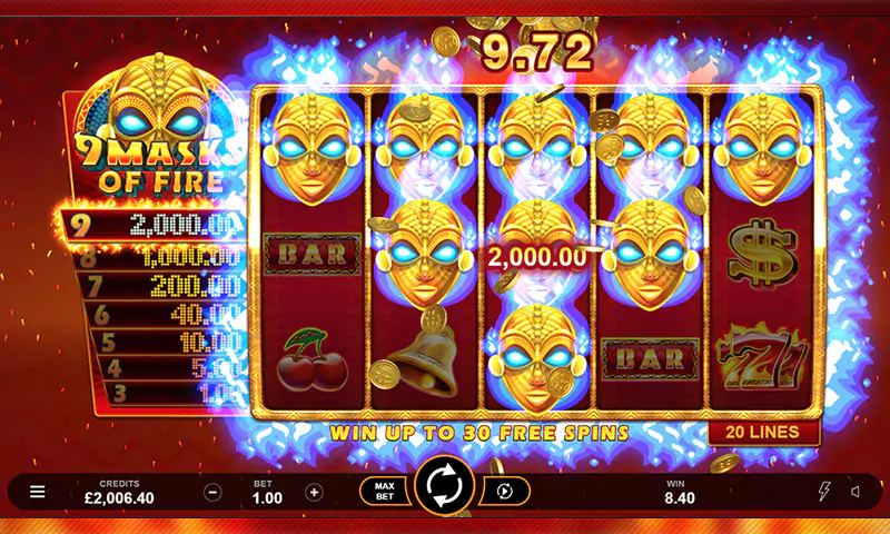 9 masks of Fire - Spin Casino Blog 