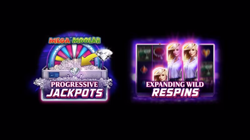 Agent Jane Blonde Mega Moolah™ In-game feature intro screen